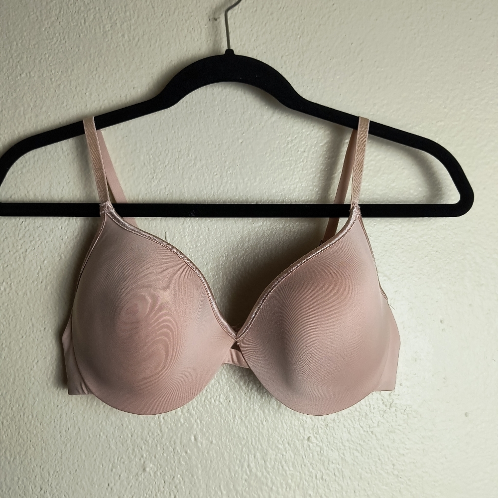 Women's Push-Up Bra Underwire Size 36B Nude Adjustable Strap